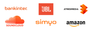 logotipos y marcas color naranja bankinter jbl atresmedia soundcloud simyo amazon