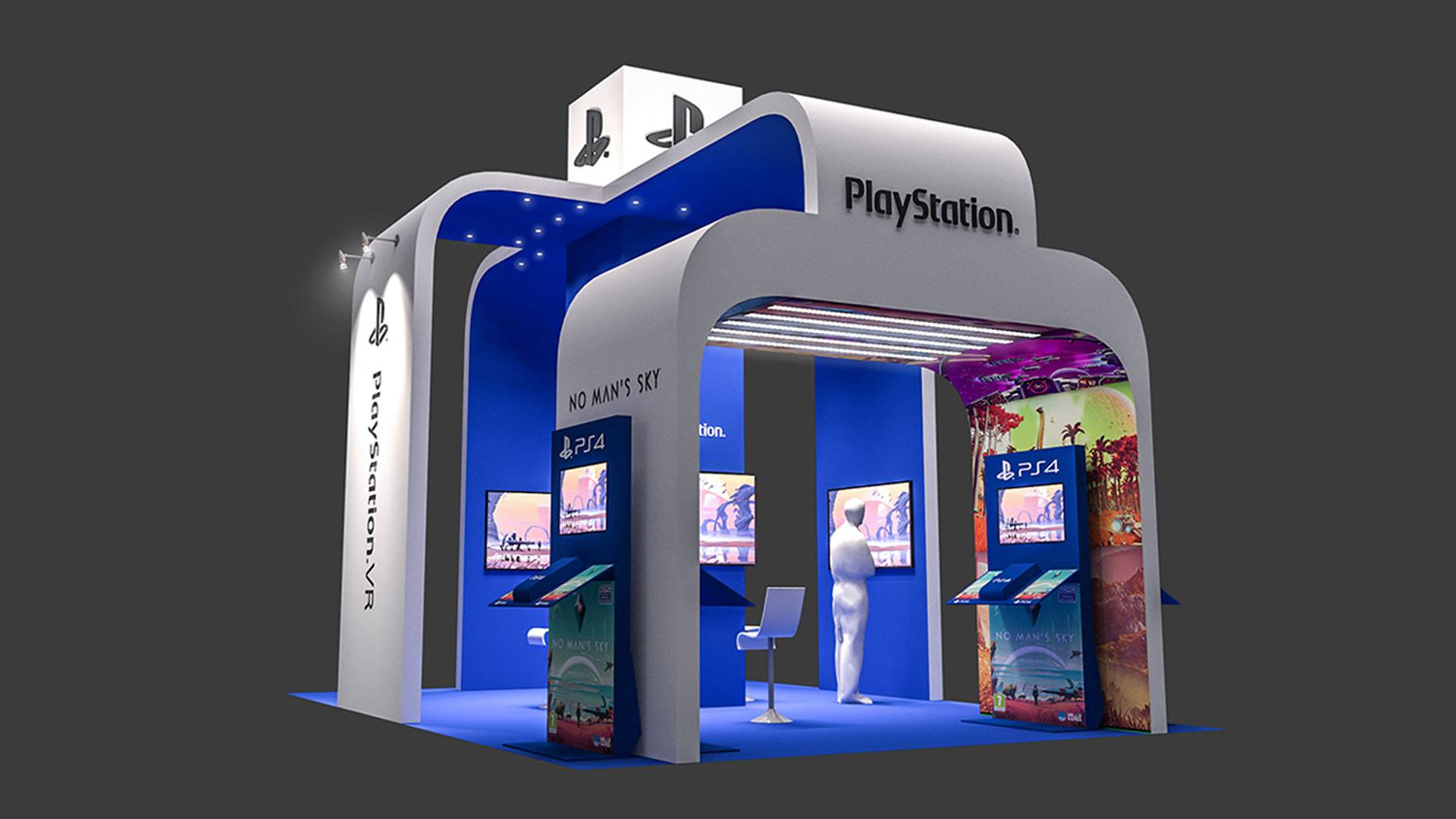 Diseño de stand 3D para Playstation